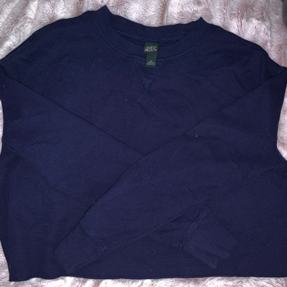 Navy Blue ‘Wild Fable’ Cropped Sweater!